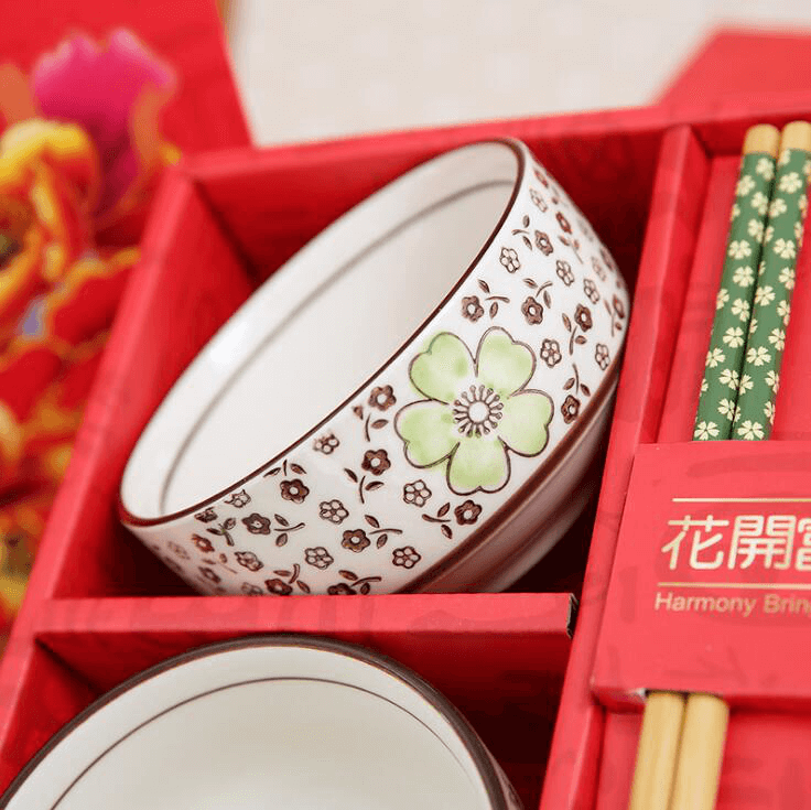 手绘樱花二碗装